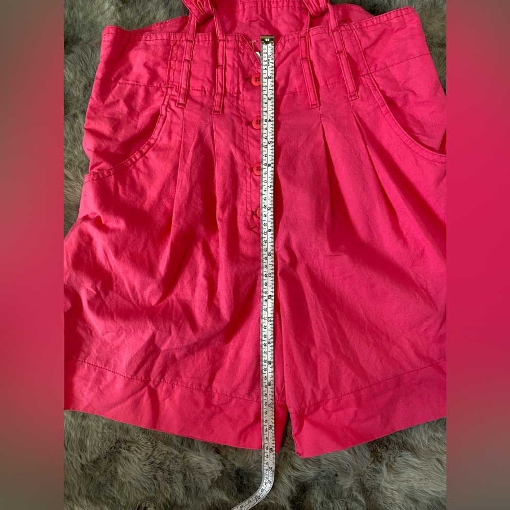 Vibrant Pink Button-Up Overalls - Picture 5 of 9